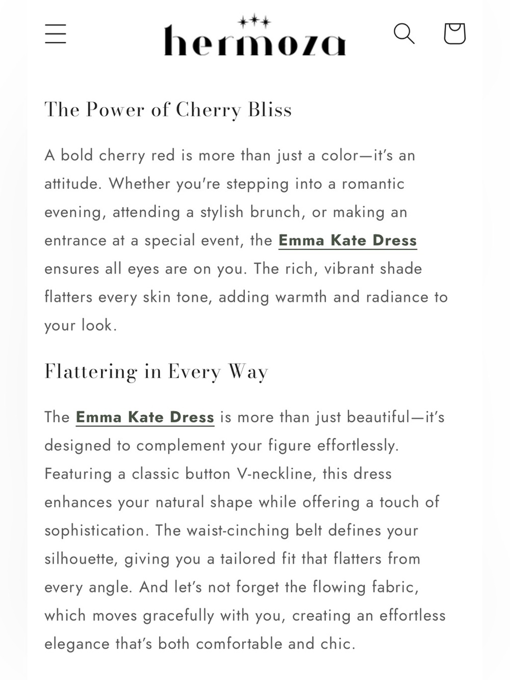 Hermoza Emma Kate Cotton Cherry Bliss Tie Waist Shirt Mini Dress NWT $247 - Picture 5 of 7